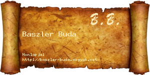 Baszler Buda névjegykártya